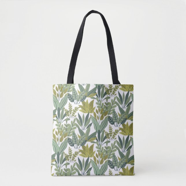 Plants pattern tote bag (Front)