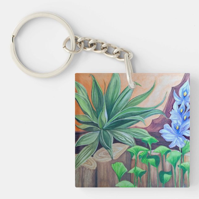 Plants Pond Party Key Ring (Front)