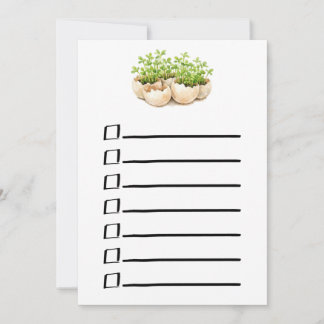 Plants Seedlings To Do List Invitation