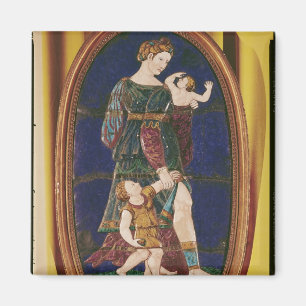 Plaque depicting Charity, Limousin, 1559 Magnet