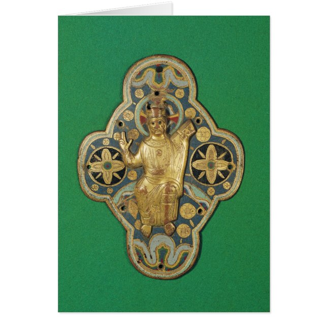 Plaque depicting God blessing (Front)