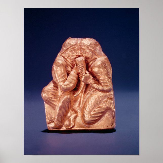 Plaque depicting two Scythians sharing a drink Poster (Front)