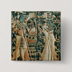 Plaque from the lid of coffer showing 15 cm square badge