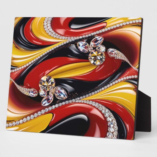 Plaque with Belgian Colours Modern Design (Side)