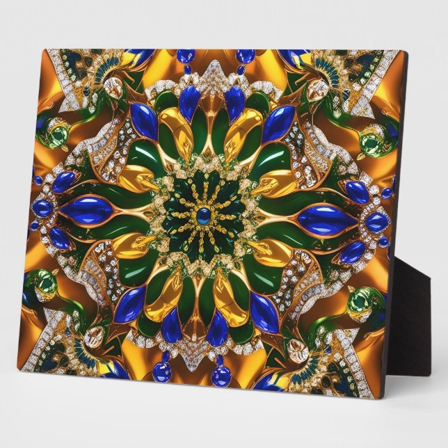 Plaque with Brazil Colours Modern Design (Side)