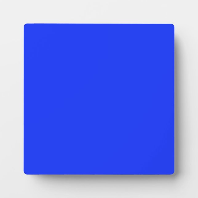Plaque with Bright Neon Blue Background (Front)