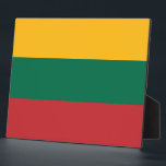 Plaque with flag of Lithuania<br><div class="desc">Display your Lithuanian pride with this elegant plaque featuring the iconic flag of Lithuania! Crafted with attention to detail, this plaque serves as both a decorative and meaningful piece that celebrates Lithuania’s rich heritage. The vibrant colours of the Lithuanian flag – yellow, green, and red – are prominently displayed, making...</div>