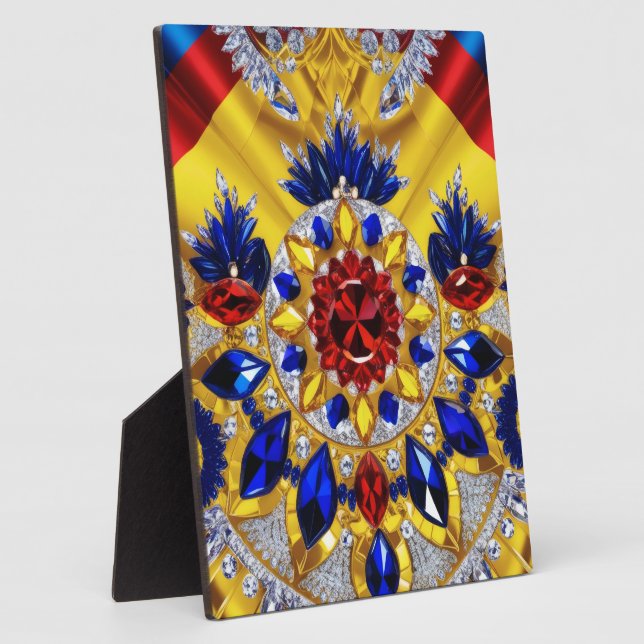 Plaque with Romania Colours Modern Design (Side)