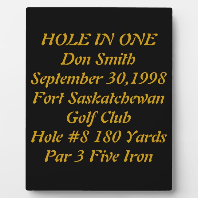 Plaque with text (Front)