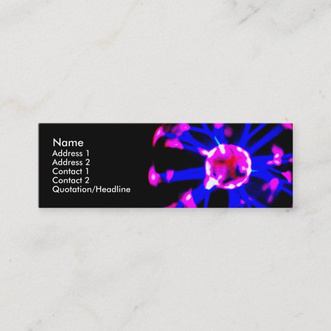 Plasma ball business card 2 (Front)