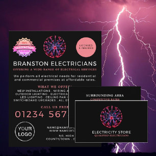 Plasma Ball, Electrician Advertising Flyer