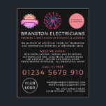 Plasma Ball, Electrician Advertising Flyer<br><div class="desc">Plasma Ball,  Electrician Advertising Flyers By The Business Card Store.</div>
