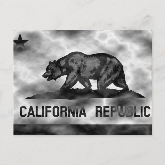 Plasma California Flag Postcard (Front)