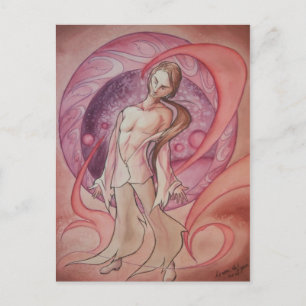 Plasma Fire Figure Postcard