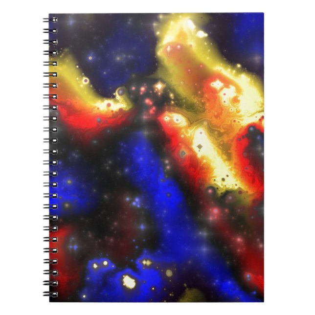 plasma fractal pattern spiral notebook (Front)