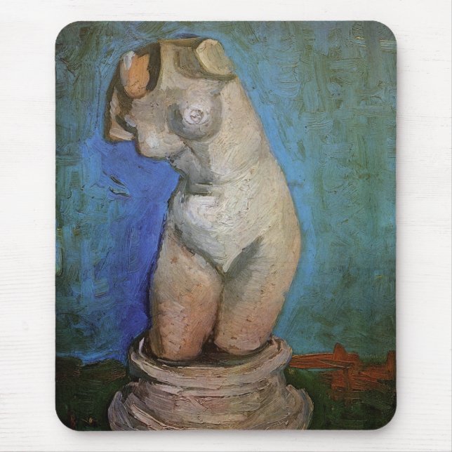 Plaster Statuette Female Torso by Vincent van Gogh Mouse Pad (Front)