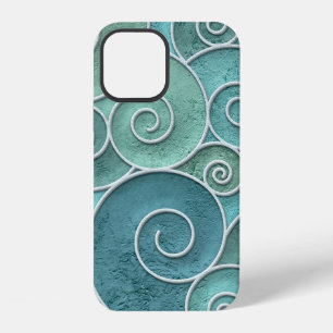 Plaster wall seamless texture with swirls pattern, iPhone 12 case