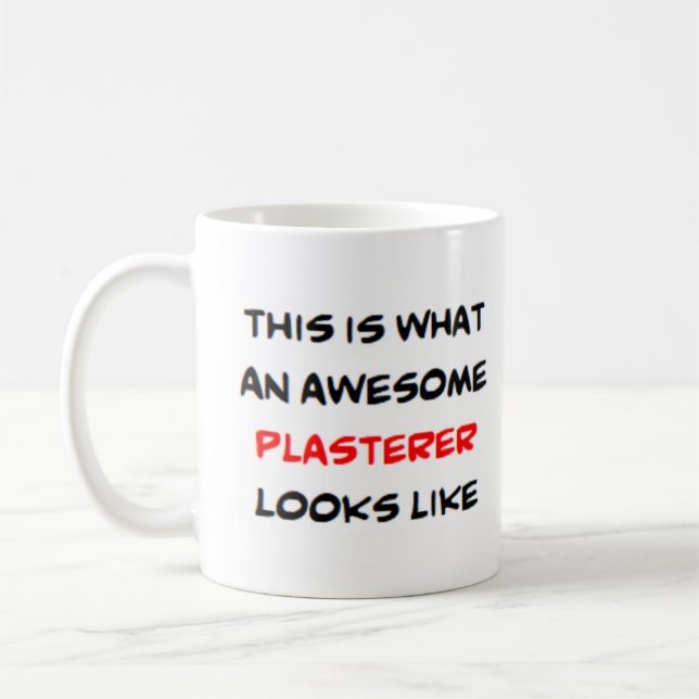 plasterer, awesome coffee mug (Left)