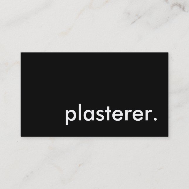 plasterer. business card (Front)