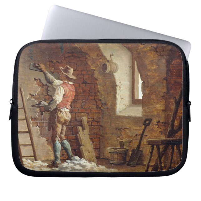 Plasterer, c.1807 (oil on panel) laptop sleeve (Front)