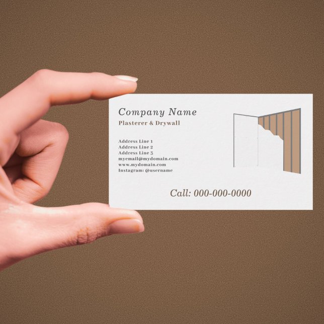 Plasterer & Drywall Business Card (Drywall Business Card)
