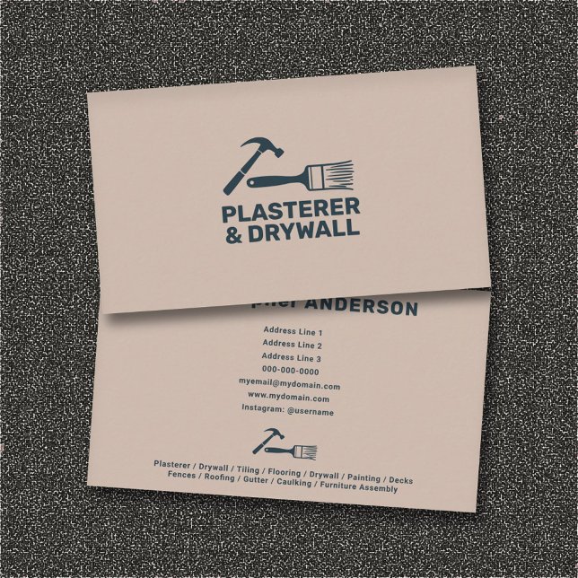 Plasterer & Drywall Business Card (Plasterer & Drywall Business Card)