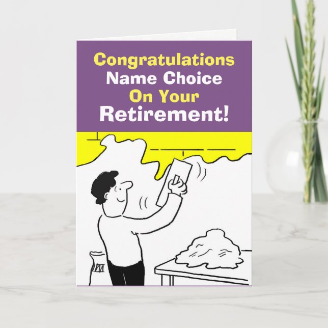 Plasterer Retirement Card (Front)
