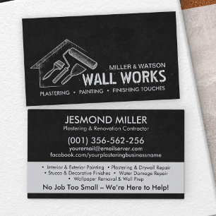 Plastering and Painting Services  Business Card