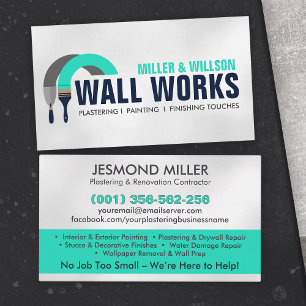 Plastering and Painting Services  Business Card