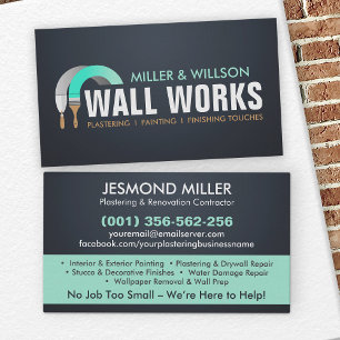 Plastering and Painting Services  Business Card