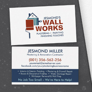 Plastering and Painting Services  Business Card