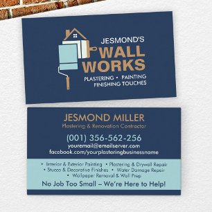 Plastering and Painting Services  Business Card