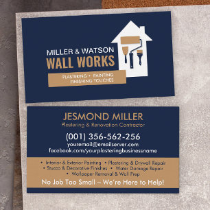 Plastering and Painting Services  Business Card