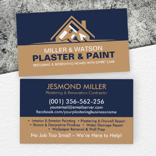 Plastering and Painting Services  Business Card
