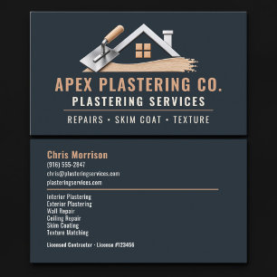 Plastering Professional Services Business Card