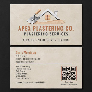 Plastering QR Code Professional Business Card