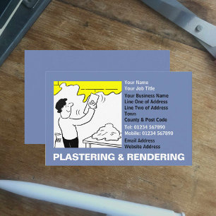 Plastering & Rendering Cartoon Business Card