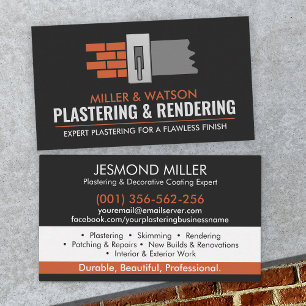 Plastering Services  Business Card