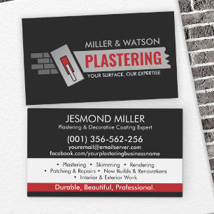 Plastering Services  Business Card