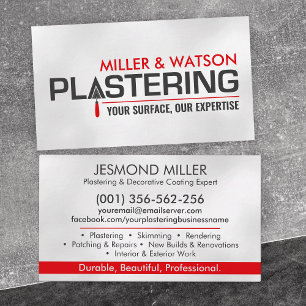 Plastering Services  Business Card