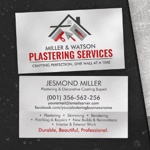 Plastering Services  Business Card