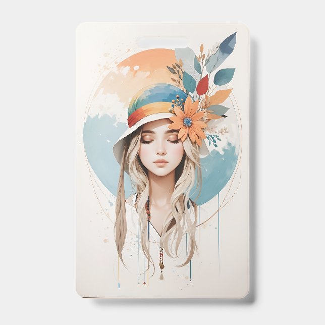  Plastic Badge - Vertical ID Badge (Front)