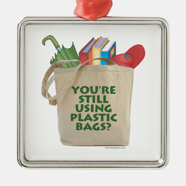 Plastic Bags Metal Tree Decoration (Front)