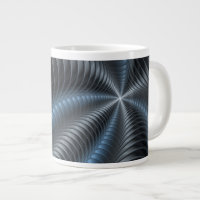 Plastic Blue Grey 3D Fractal Art Modern Abstract
