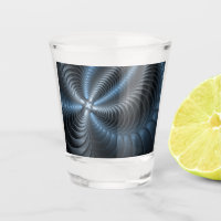 Plastic Blue Grey 3D Fractal Art Modern Abstract