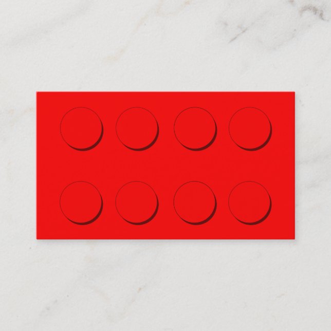 Plastic Building Block (Red) Business Card (Front)