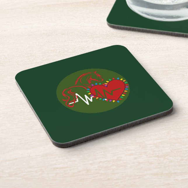 Plastic Coaster Christmas Logo (Left Side)