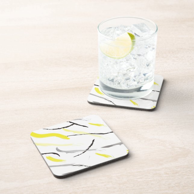 Plastic Coaster Set-Abstract Print (Right Side)