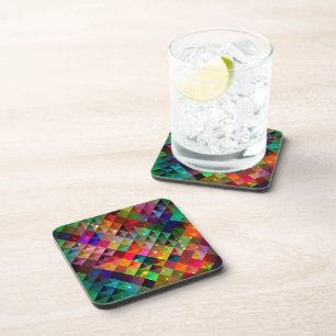 Plastic Coaster Set-Abstract Print