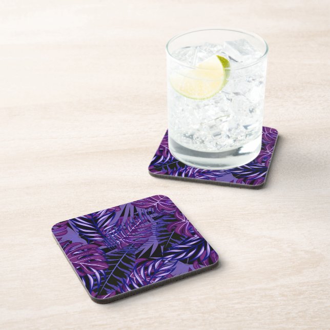 Plastic Coasters Tropical Palms (Right Side)
